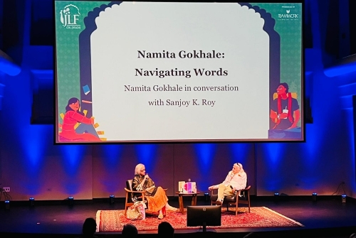 Session featuring Namita Ghokle in conversation with Sanjoy K. Roy